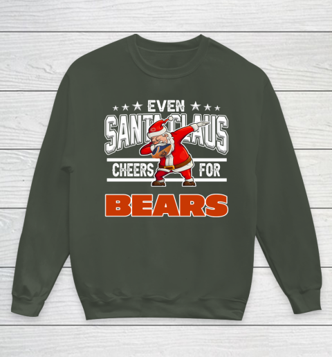 Chicago Bears Even Santa Claus Cheers For Christmas NFL Youth Sweatshirt 8