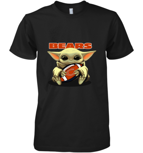Baby Yoda Loves The Chicago Bears Star Wars NFL Premium Men's T-Shirt