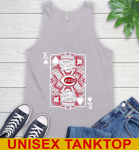 Cincinnati Reds MLB Baseball The King Of Spades Death Cards Shirt Tank Top 3