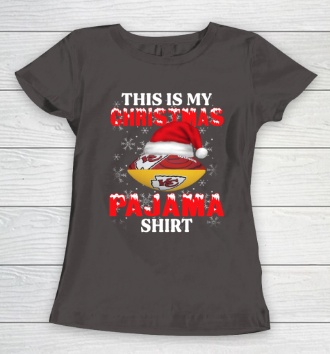 Kansas City Chiefs This Is My Christmas Pajama Shirt NFL Women's T-Shirt 7