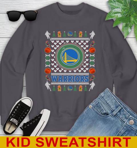 Golden State Warriors Merry Christmas NBA Basketball Loyal Fan Youth Sweatshirt 5