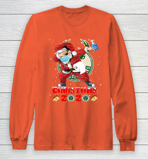 Milwaukee Bucks Funny Santa Claus Dabbing Christmas 2020 NBA Long Sleeve T-Shirt 3