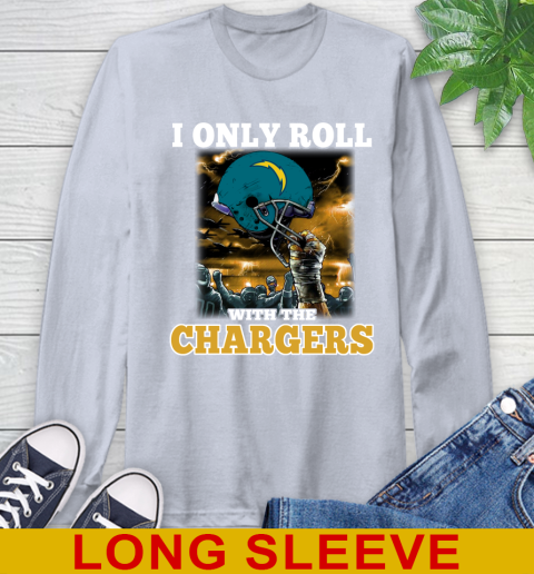 Los Angeles Chargers NFL Football I Only Roll With My Team Sports Long Sleeve T-Shirt 6