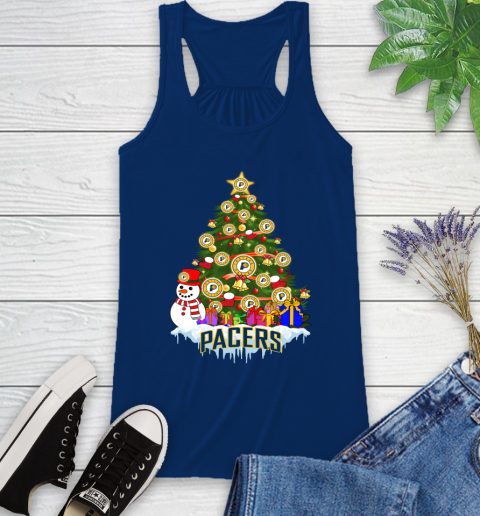 Indiana Pacers Merry Christmas NBA Basketball Sports Racerback Tank 9