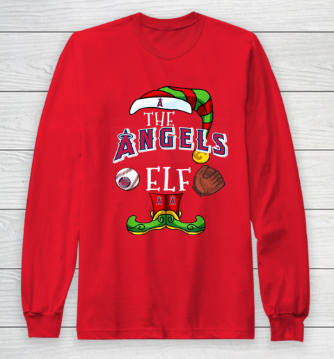 Los Angeles Angels Christmas ELF Funny MLB Long Sleeve T-Shirt 7