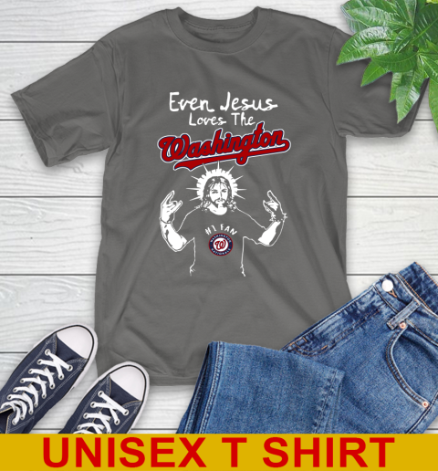Washington Nationals MLB Baseball Even Jesus Loves The Washington Shirt T-Shirt 10