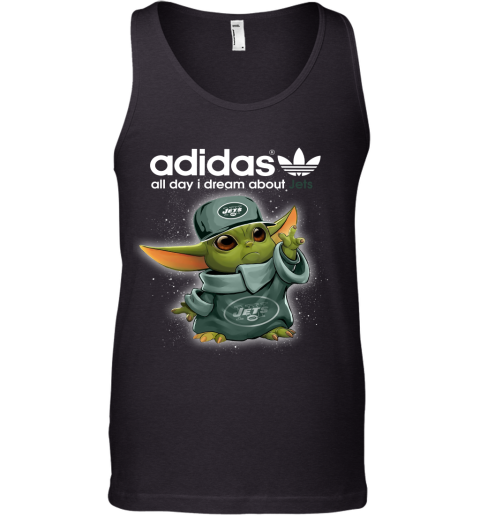 Baby Yoda Adidas All Day I Dream About New York Jets Tank Top