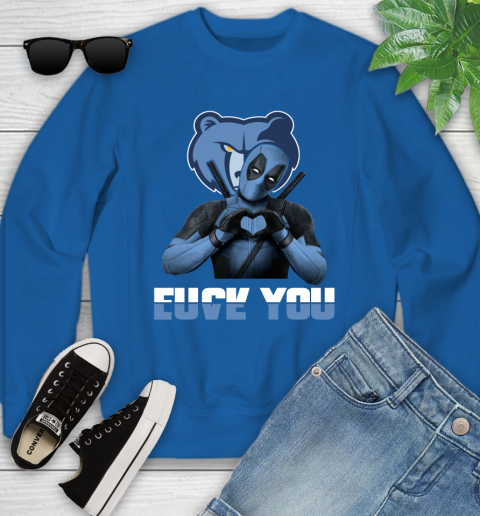 NBA Memphis Grizzlies Deadpool Love You Fuck You Basketball Sports Youth Sweatshirt 7