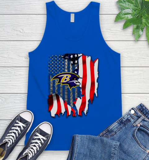Baltimore Ravens NFL Football American Flag Tank Top 4