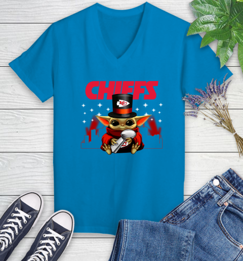 Super Bowl Baby Yoda Loves The Kansas City Chiefs Star Wars NFL Shirts 76