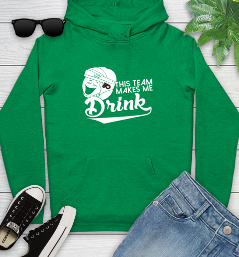 Philadelphia Flyers NHL Hockey This Team Makes Me Drink Adoring Fan Youth Hoodie 9