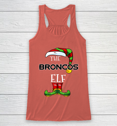 Denver Broncos Christmas ELF Funny NFL Racerback Tank 3