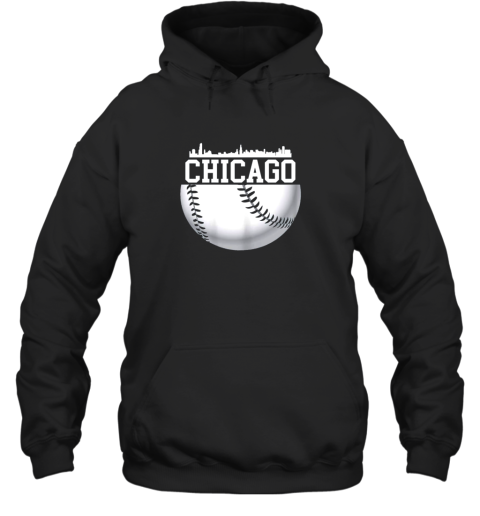 Vintage Downtown Chicago Shirt Baseball Retro Illinois State Hoodie
