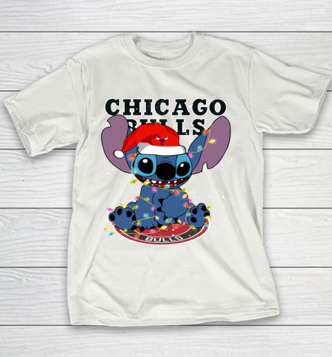 Chicago Bulls NBA noel stitch Basketball Christmas Youth T-Shirt