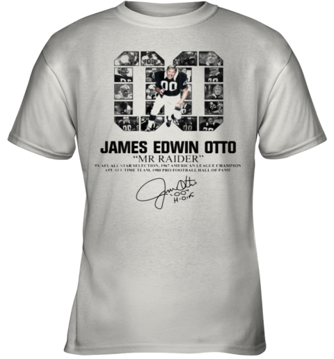 00 James Edwin Otto Mr Raider Signature Youth T-Shirt