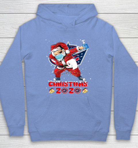 Columbus Blue Jackets Funny Santa Claus Dabbing Christmas 2020 NHL Hoodie 8