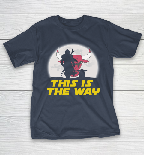 Chicago Bulls NBA Basketball Star Wars Yoda And Mandalorian This Is The Way T-Shirt 3