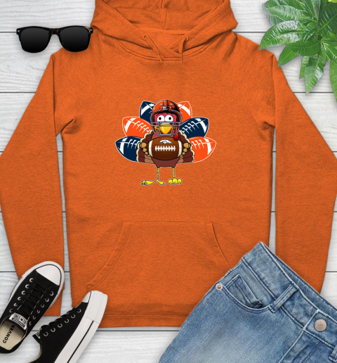 Denver Broncos Turkey Thanksgiving Day Youth Hoodie 5