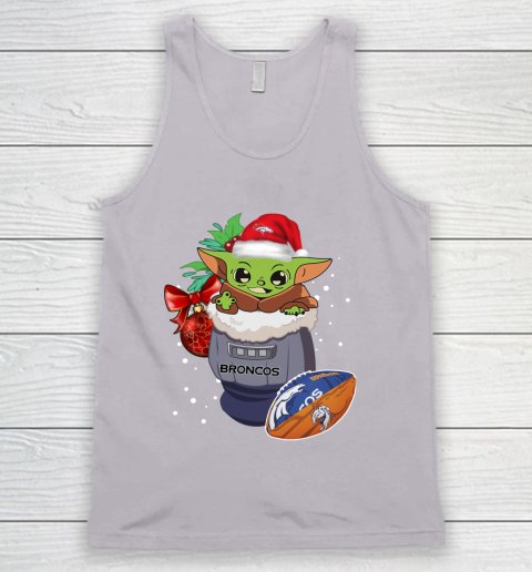 Denver Broncos Christmas Baby Yoda Star Wars Funny Happy NFL Tank Top 4