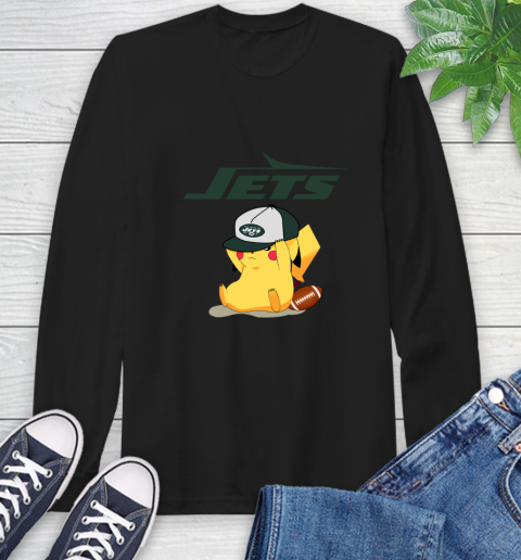 NFL Pikachu Football Sports New York Jets Long Sleeve T-Shirt 2