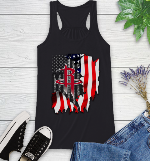 Houston Rockets NBA Basketball American Flag Racerback Tank