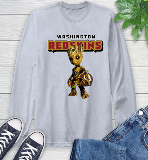 Washington Redskins NFL Football Groot Marvel Guardians Of The Galaxy Long Sleeve T-Shirt 6