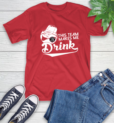 Toronto Raptors NBA Basketball This Team Makes Me Drink Adoring Fan T-Shirt 11