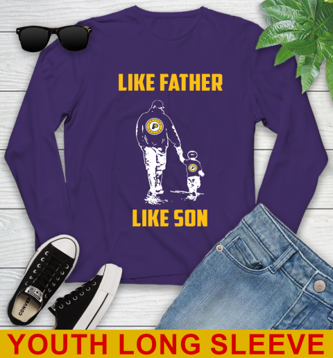 Indiana Pacers NBA Basketball Like Father Like Son Sports Youth Long Sleeve 4