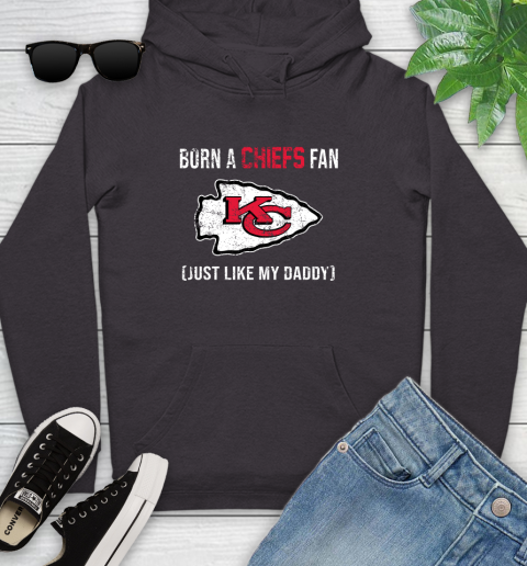 NFL Kansas City Chiefs Football Loyal Fan Just Like My Daddy Shirt Youth Hoodie 6