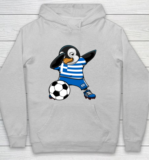 Dabbing Penguin Greece Soccer Fans Jersey Football Lovers Hoodie 4