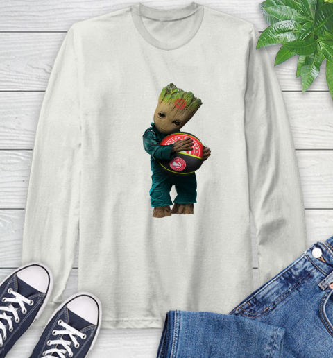 NBA Groot Guardians Of The Galaxy Basketball Sports Atlanta Hawks Long Sleeve T-Shirt 12