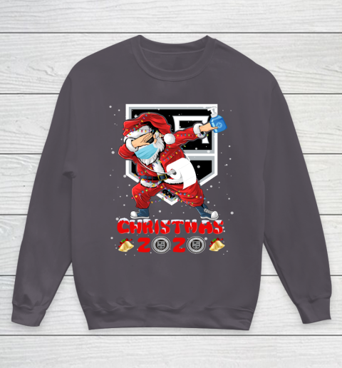 Los Angeles Kings Funny Santa Claus Dabbing Christmas 2020 NHL Youth Sweatshirt 5