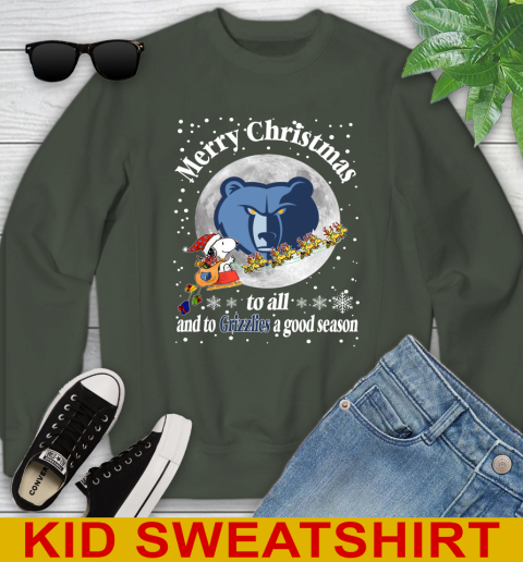 Memphis Grizzlies Merry Christmas To All And To Grizzlies A Good Season NBA Basketball Sports Youth Sweatshirt 8