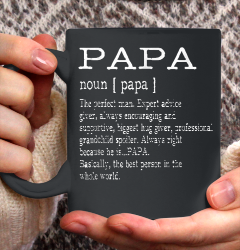 Grandpa Funny Gift Apparel  Papa Definition Grandpa Father's Day Gifts Me Ceramic Mug 11oz