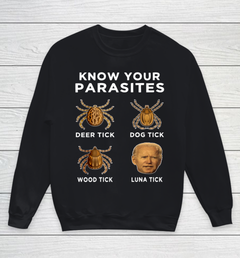 Know Your Parasites Funny Anti Joe Biden Youth Sweatshirt