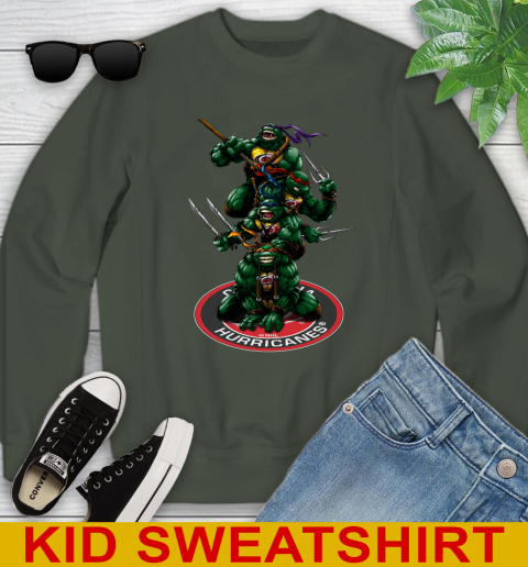NHL Hockey Carolina Hurricanes Teenage Mutant Ninja Turtles Shirt Youth Sweatshirt 9