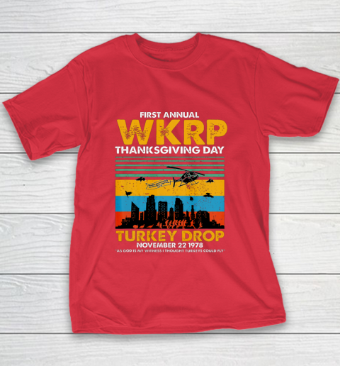Wkrp Turkey Drop Shirt Turkey Drop T Shirt Turkey Drop Retro Youth T-Shirt 7