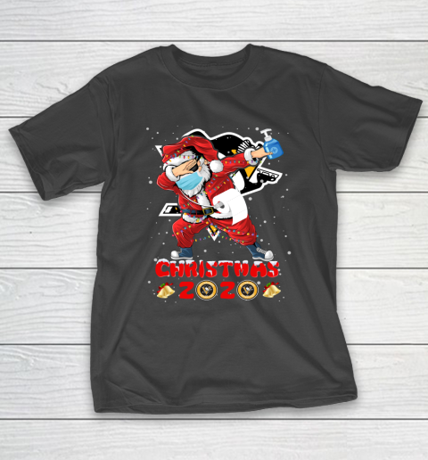 Pittsburgh Penguins Funny Santa Claus Dabbing Christmas 2020 NHL T-Shirt
