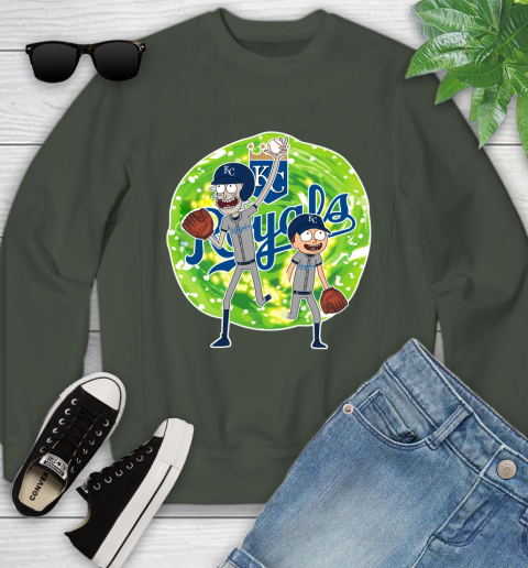 MLB Kansas City Royals Rick And Morty Baseball Sports Youth Sweatshirt 10