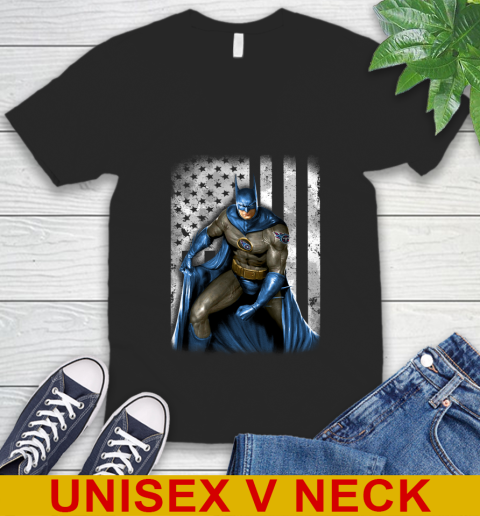 Tennessee Titans NFL Football Batman DC American Flag Shirt V-Neck T-Shirt
