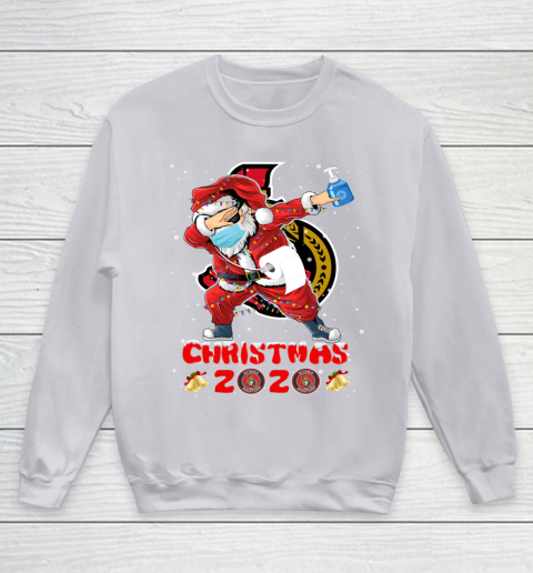 Ottawa Senators Funny Santa Claus Dabbing Christmas 2020 NHL Youth Sweatshirt 3