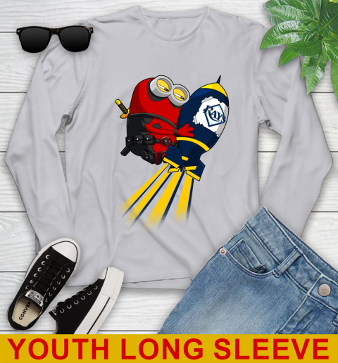 MLB Baseball Tampa Bay Rays Deadpool Minion Marvel Shirt Youth Long Sleeve 5