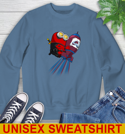 NHL Hockey Colorado Avalanche Deadpool Minion Marvel Shirt Sweatshirt 10