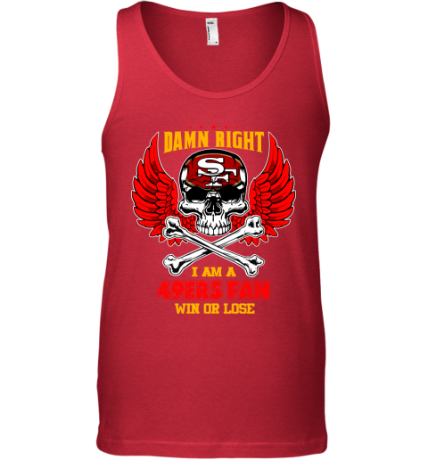 San Francisco 49ers Damn Right Skull NFL Custom Name & Number