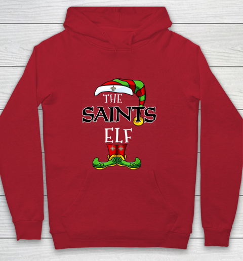 New Orleans Saints Christmas ELF Funny NFL Youth Hoodie 7