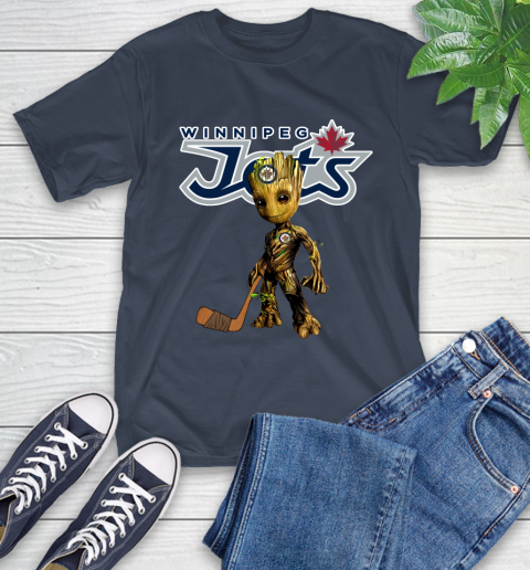 Winnipeg Jets NHL Hockey Groot Marvel Guardians Of The Galaxy T-Shirt 4