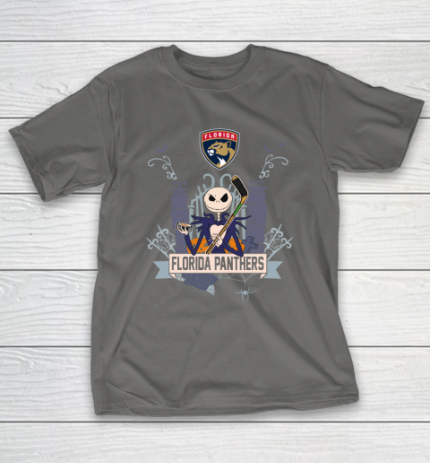 NHL Florida Panthers Hockey Jack Skellington Halloween T-Shirt 8