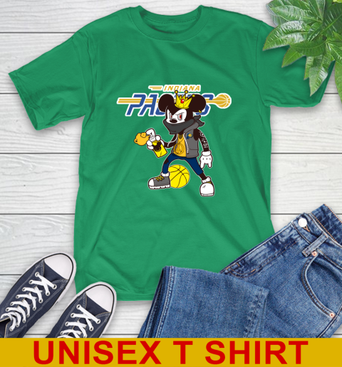 Indiana Pacers NBA Basketball Mickey Peace Sign Sports T-Shirt 7