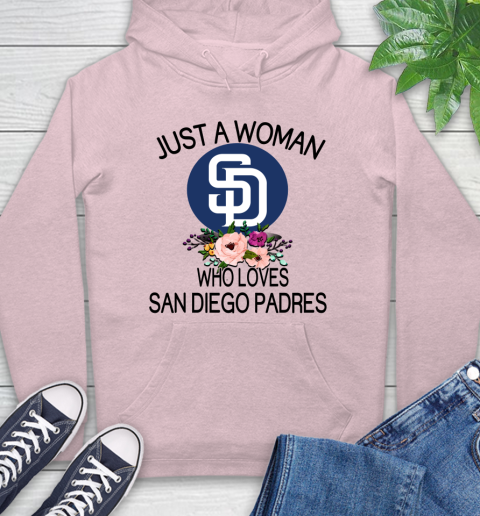 MLB Just A Woman Who Loves San Diego Padres Baseball Sports Hoodie 7