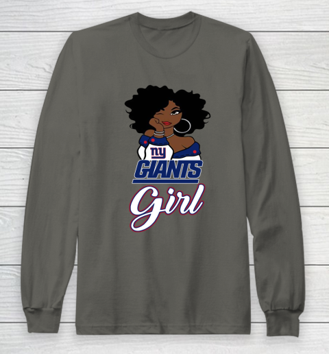 New York Giants Girl NFL Long Sleeve T-Shirt 8